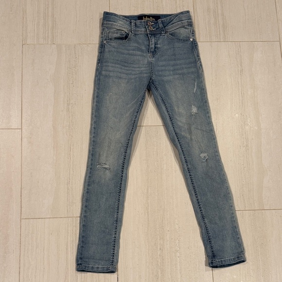 Girls Indigo Blue distressed Denim Jeans size 10 - Picture 2 of 7